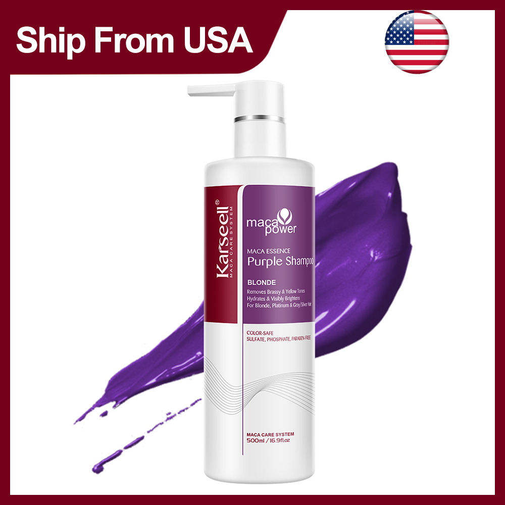 Purple Toning Shampoo - Karseell 500ml Purple Shampoo Neutralizes Brass