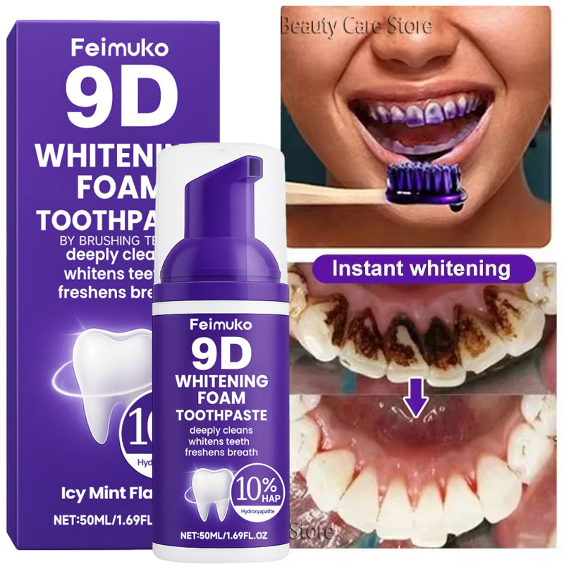 Purple Toning Shampoo - 9D Purple Teeth Whitening Toothpaste Mousse