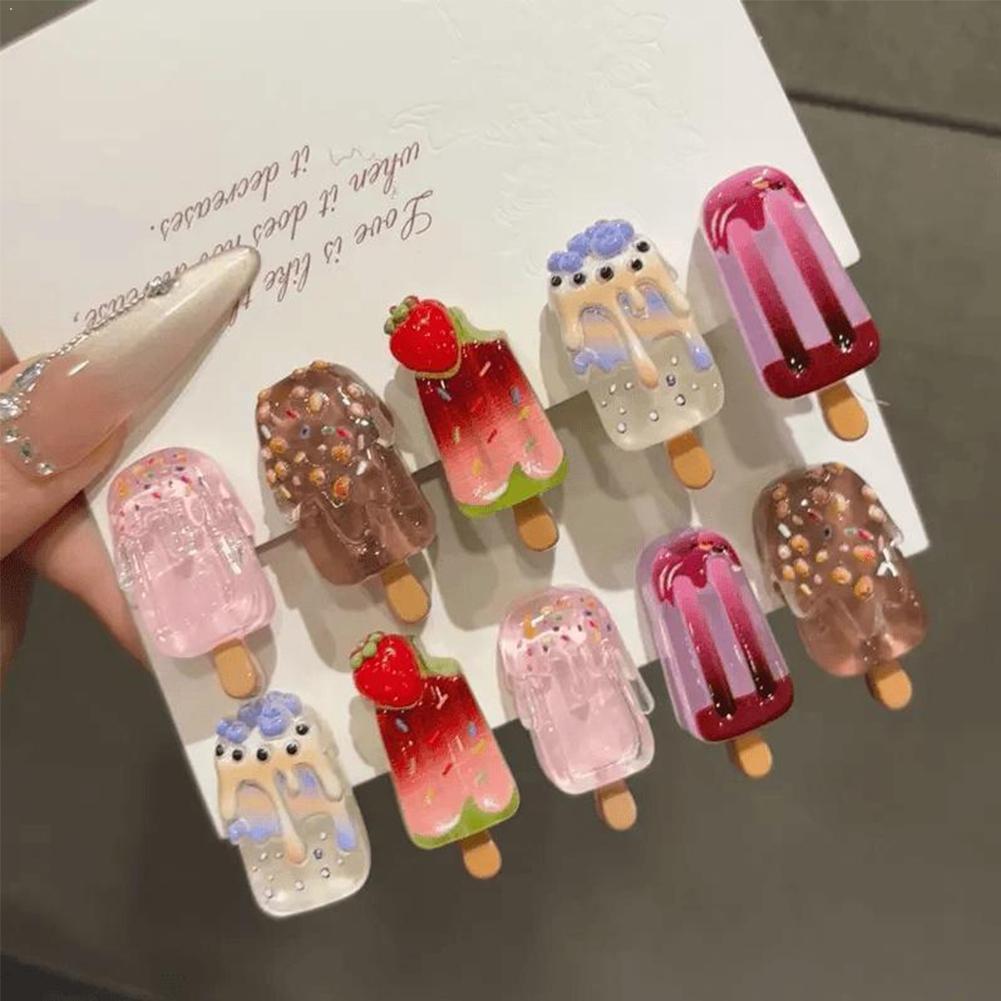 Hair Care Lotion - 10Pcs Ice Cream Hair Clips Set,Cute