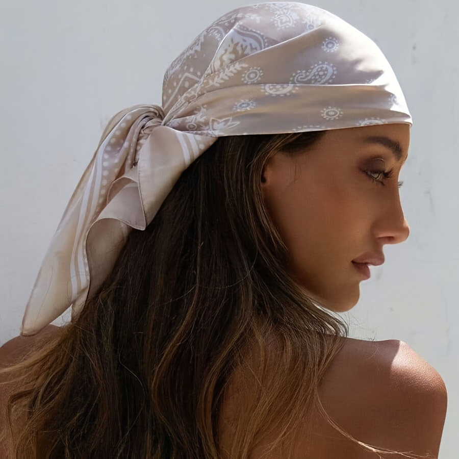Hair Care Brand - Luxury Brand Silk Square Plaid Scarf
