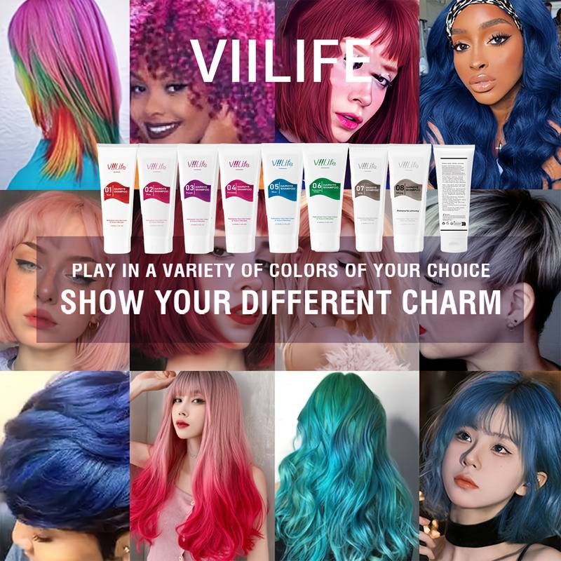 Unisex Hair Dye Permanent Styl - Purple Toning Shampoo 评论和价格