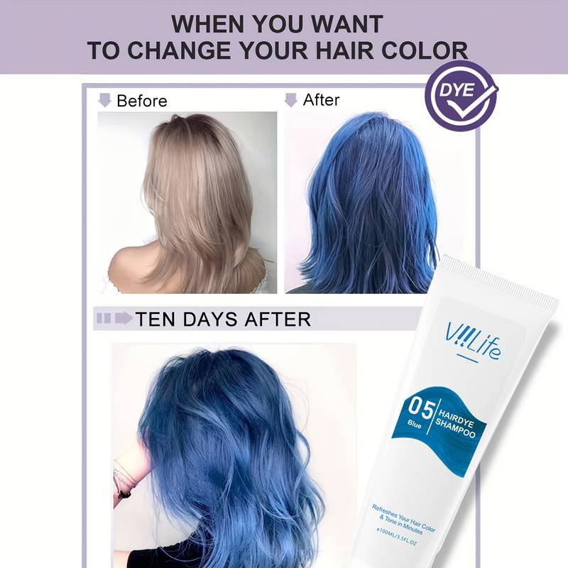 Unisex Hair Dye Permanent Styl - Purple Toning Shampoo 评论和价格